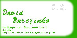 david marczinko business card